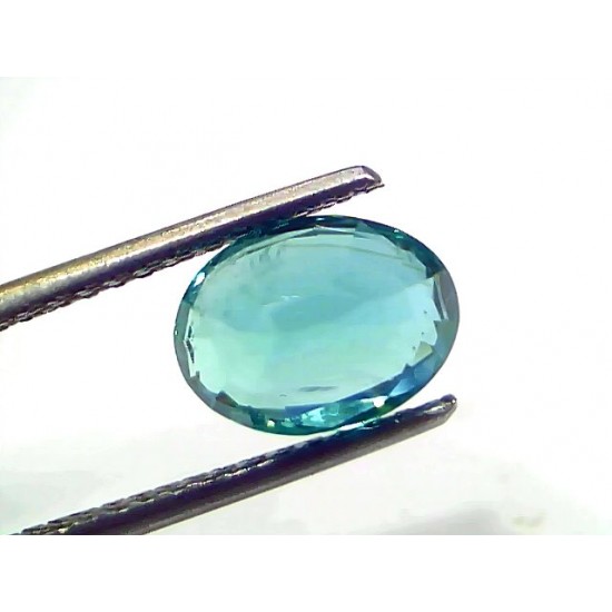 2.56 Ct IGI Certified Untreated Natural Zambian Emerald Gemstone AAA