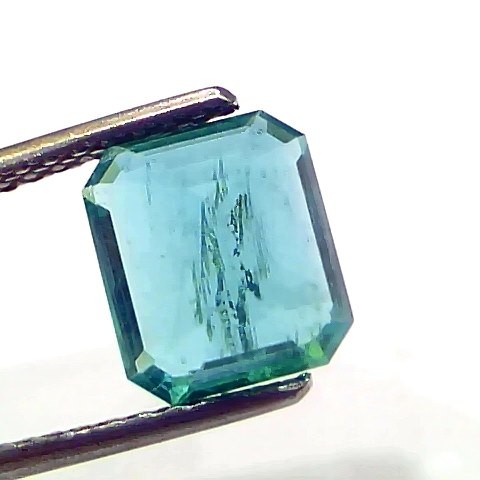 2.57 Ct IGI Certified Untreated Natural Zambian Emerald Gemstone AAA