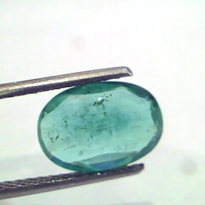 2.57 Ct IGI Certified Untreated Natural Zambian Emerald Gemstone AAA