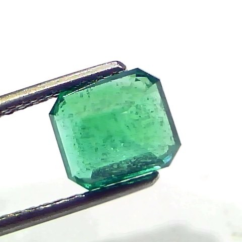 2.57 Ct IGI Certified Untreated Natural Zambian Emerald Gemstone