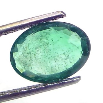2.64 Ct GII Certified Untreated Natural Zambian Emerald Gemstones