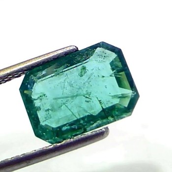 2.74 Ct IGI Certified Untreated Natural Zambian Emerald Gemstone