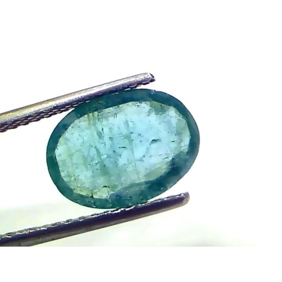 2.84 Ct Certified Untreated Natural Zambian Emerald Panna Gemstone
