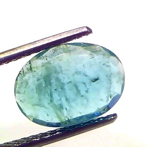 2.84 Ct Certified Untreated Natural Zambian Emerald Panna Gemstone