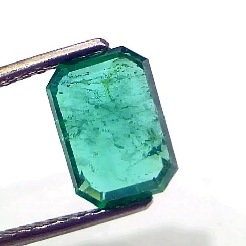 2.79 Ct IGI Certified Untreated Natural Zambian Emerald Gemstone