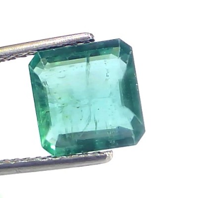 2.81 Ct GII Certified Untreated Natural Zambian Emerald Gemstone AA