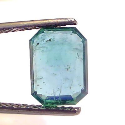 2.84 Ct GII Certified Untreated Natural Zambian Emerald Gemstone Panna AA