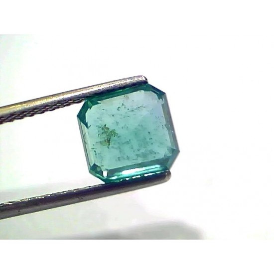 2.84 Ct GII Certified Untreated Natural Zambian Emerald Gemstone