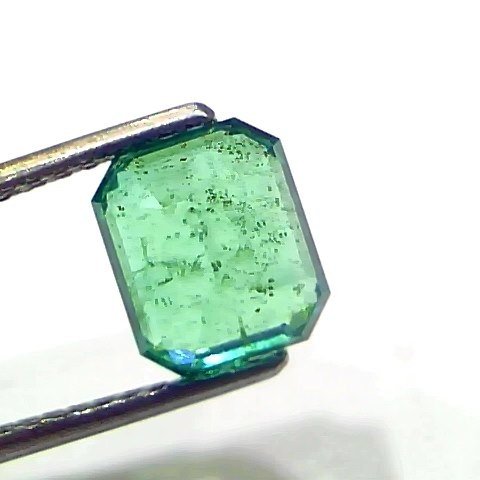 2.84 Ct IGI Certified Untreated Natural Zambian Emerald Gemstone