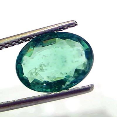 2.86 Ct IGI Certified Untreated Natural Zambian Emerald Gemstone AAA