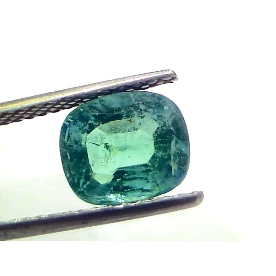 2.86 Ct GII Certified Untreated Natural Zambian Emerald Panna Gems