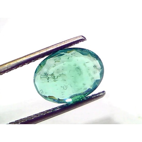 2.86 Ct IGI Certified Untreated Natural Zambian Emerald Gemstone AAA