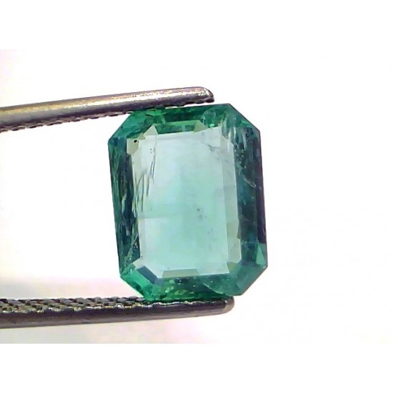 2.92 Ct GII Certified Untreated Natural Zambian Emerald Gemstone Panna AA