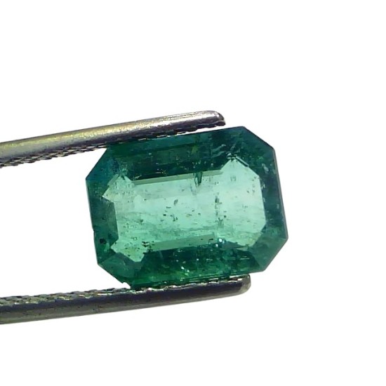 2.92 Ct GII Certified Untreated Natural Zambian Emerald Panna Gemstone