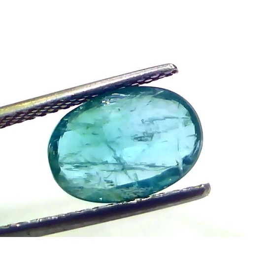 3.05 Ct Certified Untreated Natural Zambian Emerald Panna Gemstone
