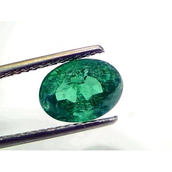 3.01 Ct IGI Certified Untreated Natural Zambian Emerald Gemstone