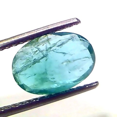 3.05 Ct Certified Untreated Natural Zambian Emerald Panna Gemstone