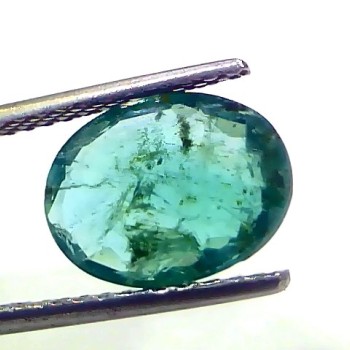 3.11 Ct Certified Untreated Natural Zambian Emerald Panna Gemstone