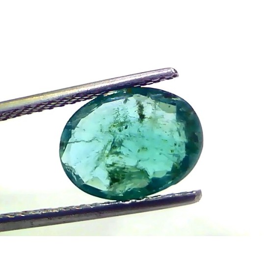 3.11 Ct Certified Untreated Natural Zambian Emerald Panna Gemstone