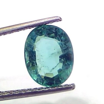 3.06 Ct GII Certified Untreated Natural Zambian Emerald Gemstone AAAAA