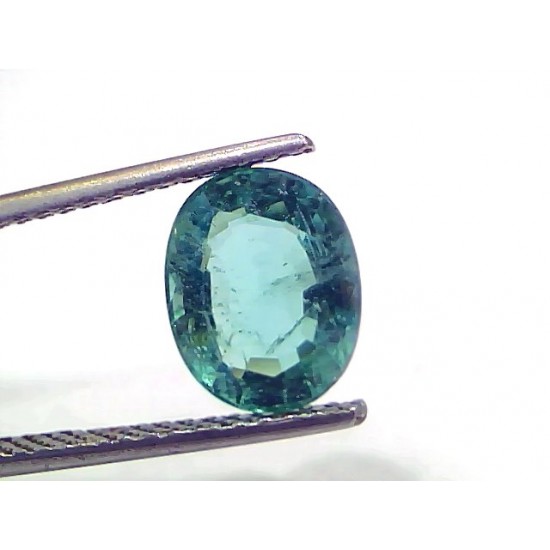 3.06 Ct GII Certified Untreated Natural Zambian Emerald Gemstone AAAAA