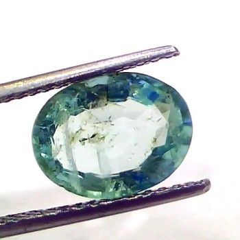 3.09 Ct Certified Untreated Natural Zambian Emerald Panna Gemstone