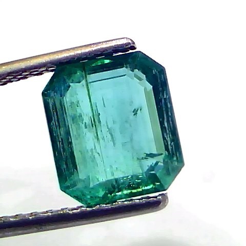 3.07 Ct IGI Certified Untreated Natural Zambian Emerald Gemstone AAA