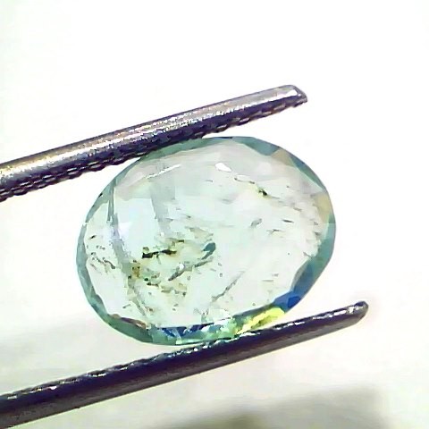 3.09 Ct Certified Untreated Natural Zambian Emerald Panna Gemstone