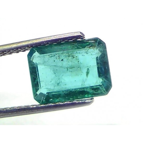 3.13 Ct GII Certified Untreated Natural Zambian Emerald Gemstones
