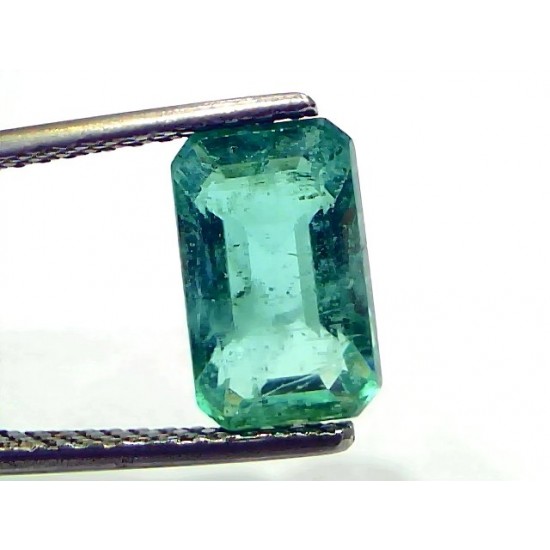 3.17 Ct GII Certified Untreated Natural Zambian Emerald Gemstone AAA