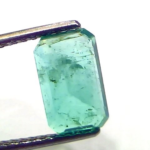 3.17 Ct GII Certified Untreated Natural Zambian Emerald Gemstone AAA