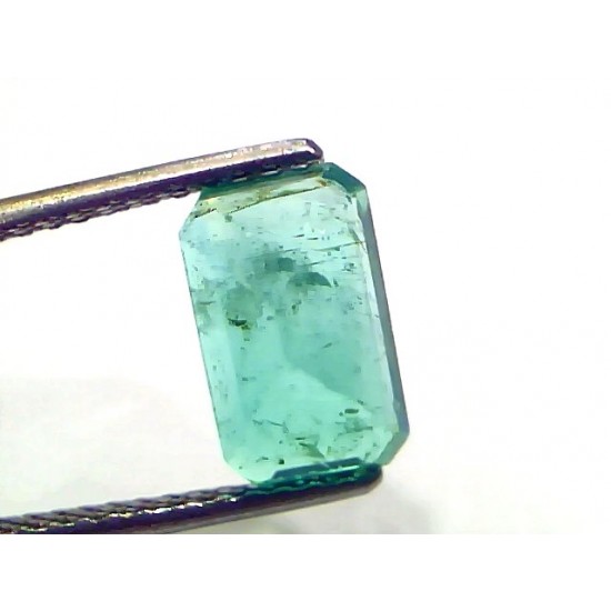 3.17 Ct GII Certified Untreated Natural Zambian Emerald Gemstone AAA