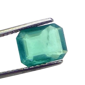 3.21 Ct Certified Untreated Natural Zambian Emerald Gemstone Panna AAA