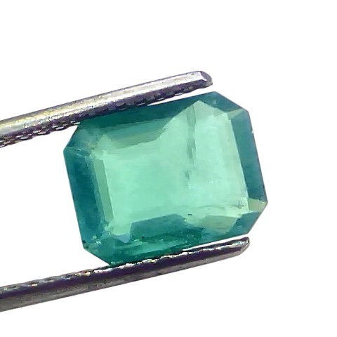 3.21 Ct Certified Untreated Natural Zambian Emerald Gemstone Panna AAA