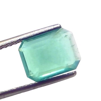 3.21 Ct Certified Untreated Natural Zambian Emerald Gemstone Panna AAA