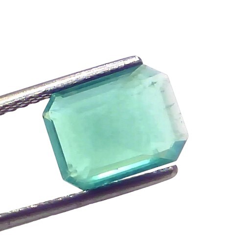 3.21 Ct Certified Untreated Natural Zambian Emerald Gemstone Panna AAA