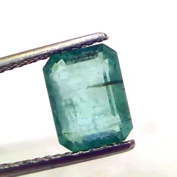 3.28 Ct Certified Untreated Natural Zambian Emerald Panna Gemstone