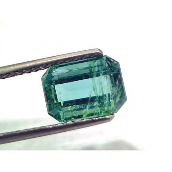 3.28 Ct GII Certified Untreated Natural Zambian Emerald Gemstone AAA