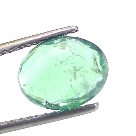3.29 Ct GII Certified Untreated Natural Zambian Emerald Gemstone AA