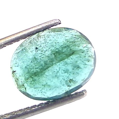 3.27 Ct Certified Untreated Natural Zambian Emerald Gemstone Panna