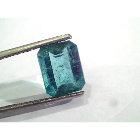 3.38 Ct Untreated Natural Zambian Emerald Gemstone Panna AAA