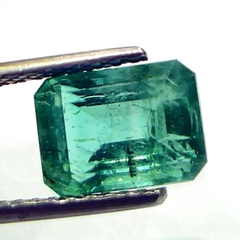 3.34 Ct GII Certified Untreated Natural Zambian Emerald Gemstone AAA