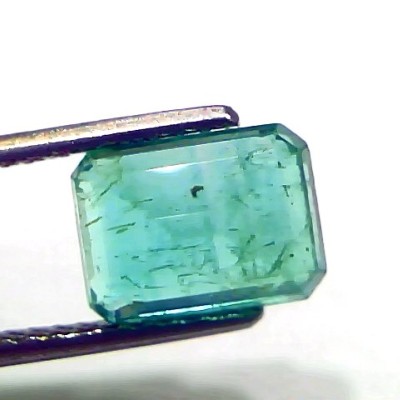 3.34 Ct GII Certified Untreated Natural Zambian Emerald Gemstone AAA