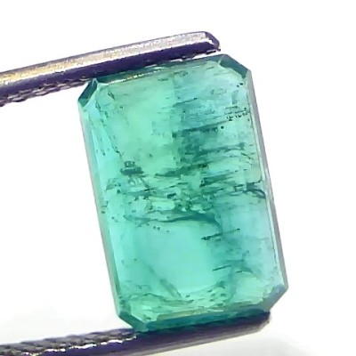 3.36 Ct GII Certified Untreated Natural Zambian Emerald Gemstones