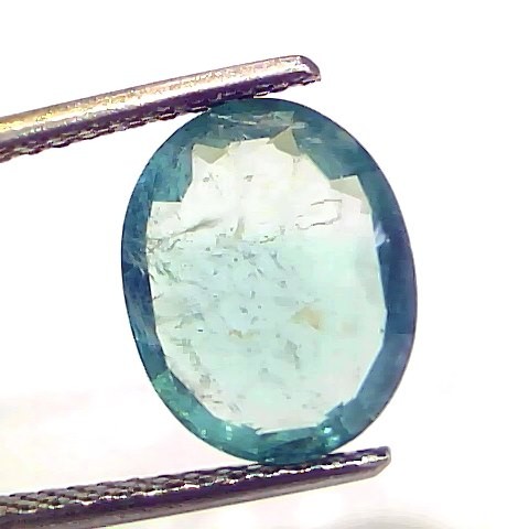 3.37 Ct GII Certified Untreated Natural Zambian Emerald Gemstone