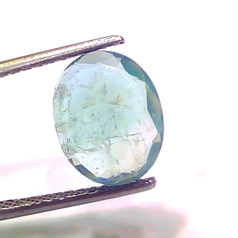 3.37 Ct GII Certified Untreated Natural Zambian Emerald Gemstone