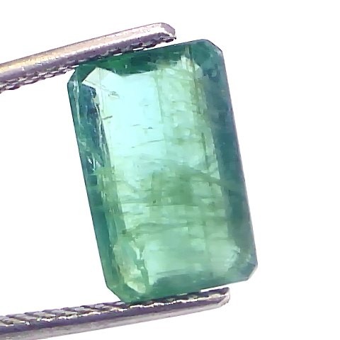 3.38 Ct Certified Untreated Natural Zambian Emerald Gemstone Panna