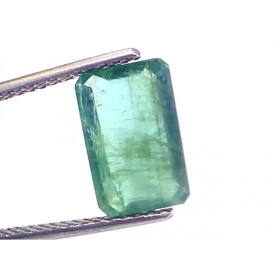 3.38 Ct Certified Untreated Natural Zambian Emerald Gemstone Panna