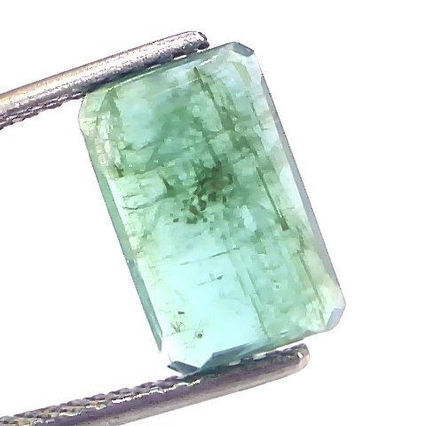 3.38 Ct Certified Untreated Natural Zambian Emerald Gemstone Panna