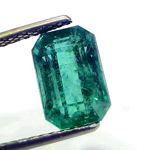 3.53 Ct IGI Certified Untreated Natural Zambian Emerald Gemstone